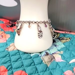 RETIRED BRIGHTON MULTI FLIP-FLOP CHARM BRACELET
